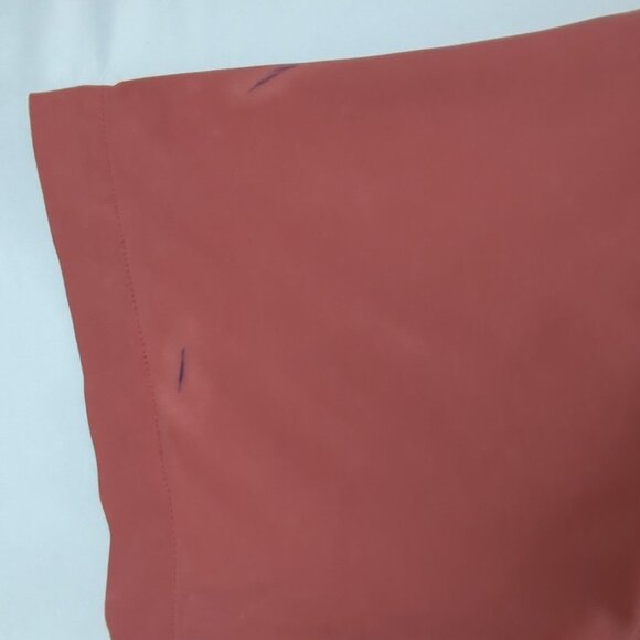 Tommy Bahama 100% Silk Short Sleeve Salmon Button Up Mens Large Casual Shirt - Picture 9 of 16